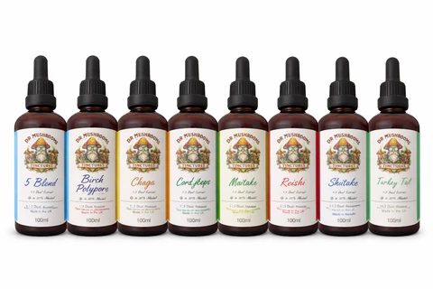 The complete Dr Mushrooms tincture collection — all 8 varieties